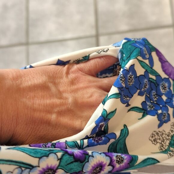 Vintage large zip up  pajama floral - Picture 7 of 7